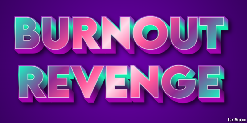 Burnout Revenge Efecto de Texto
