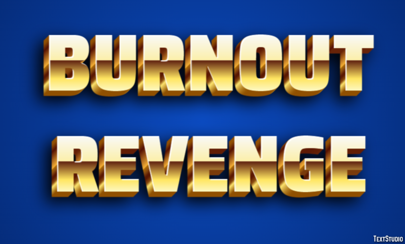 Burnout Revenge Efecto de Texto