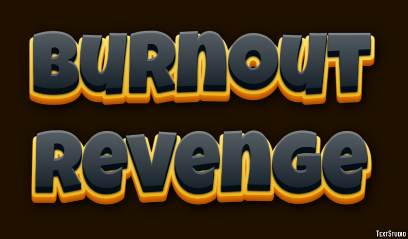 Burnout Revenge Efecto de Texto