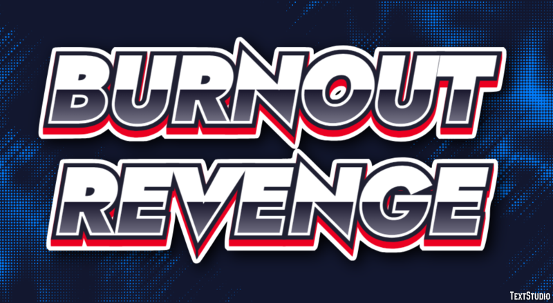 Burnout Revenge Efecto de Texto
