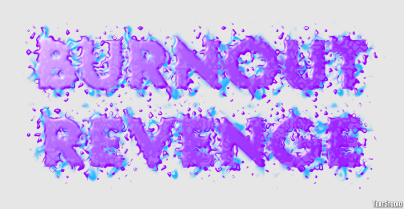 Burnout Revenge Efecto de Texto