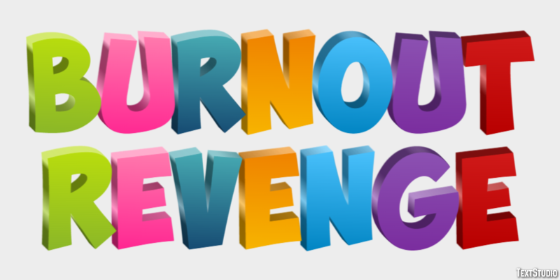 Burnout Revenge Efecto de Texto