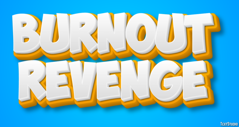 Burnout Revenge Efecto de Texto