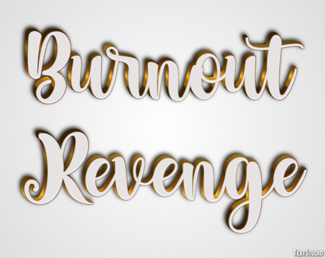 Burnout Revenge Efecto de Texto