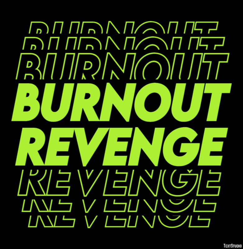 Burnout Revenge Efecto de Texto