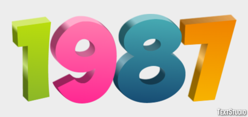 1987 Efecto de Texto