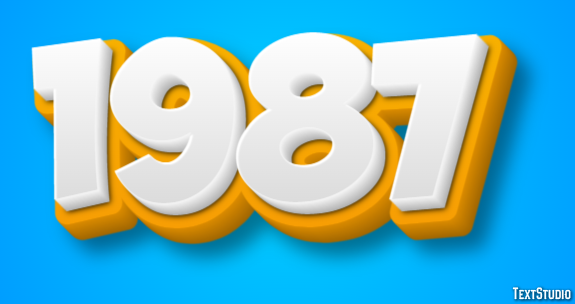 1987 Efecto de Texto