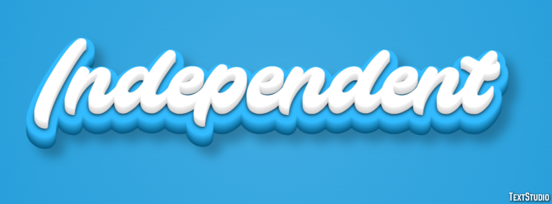 Independent Efekt tekstowy