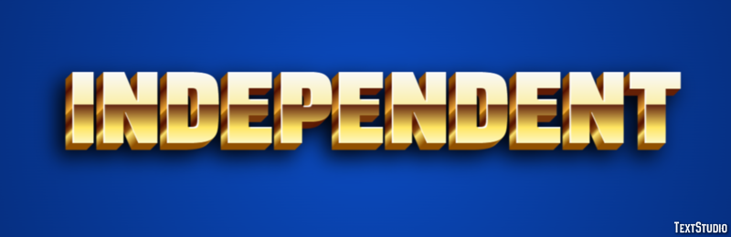 Independent テキスト効果