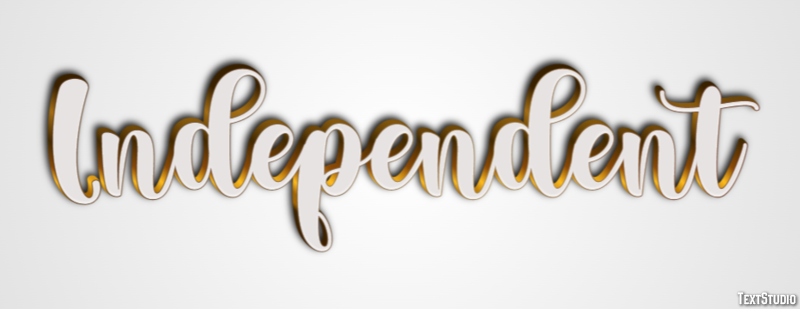 Independent Efekt tekstowy