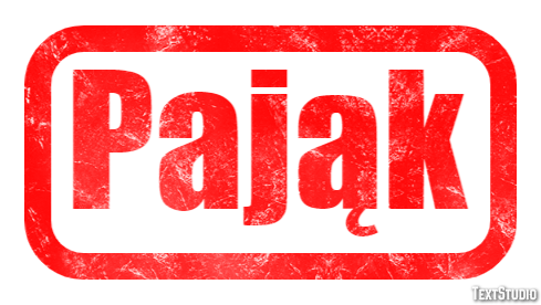 Pająk Texteffekt