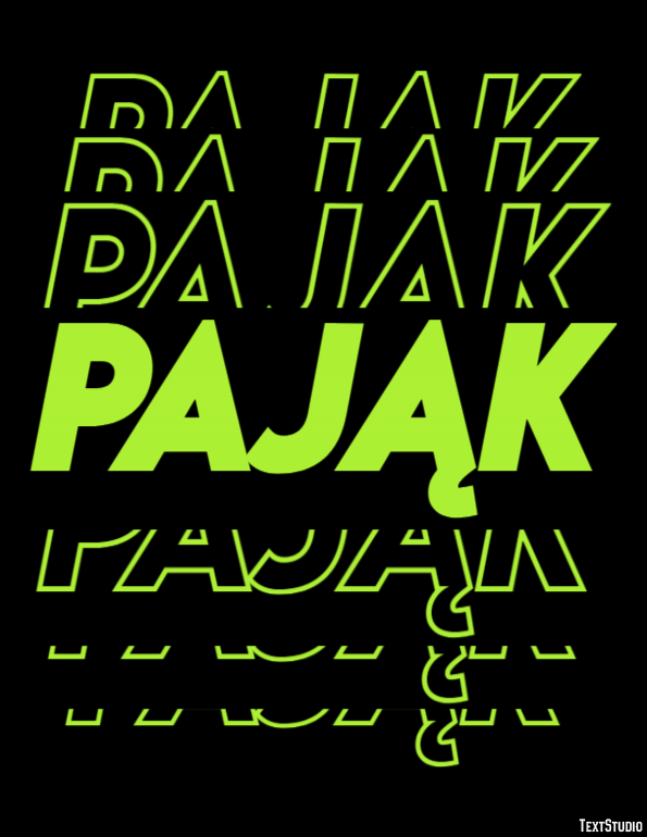 Pająk Efekt tekstowy