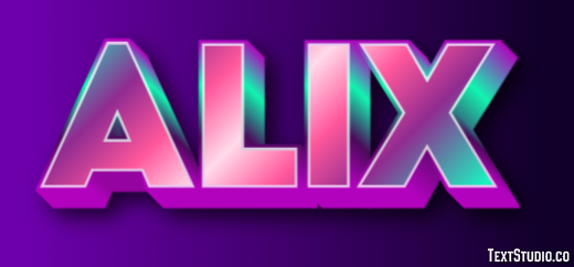 Alix Efecto de Texto