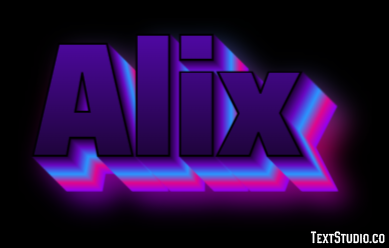 Alix Efecto de Texto