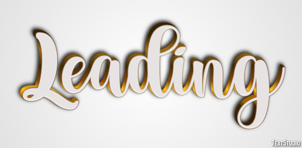 Leading Efeito de texto