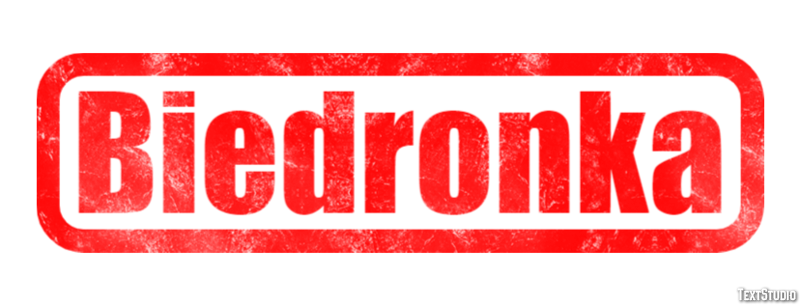 Biedronka Effetto testo