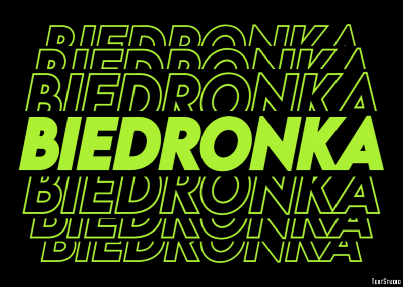 Biedronka Effetto testo