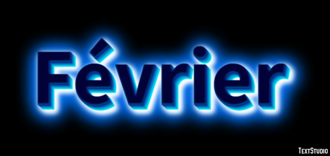 Février Эффект текста
