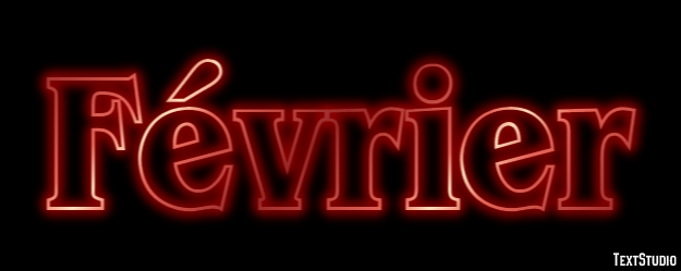 Février Эффект текста
