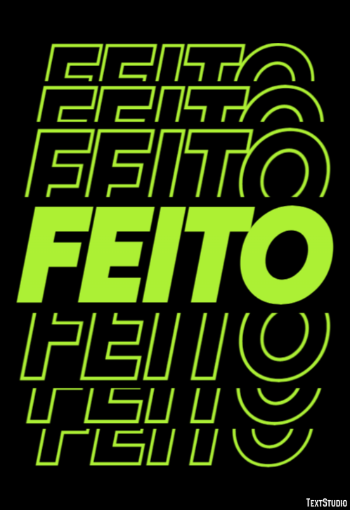 Feito Efeito do texto