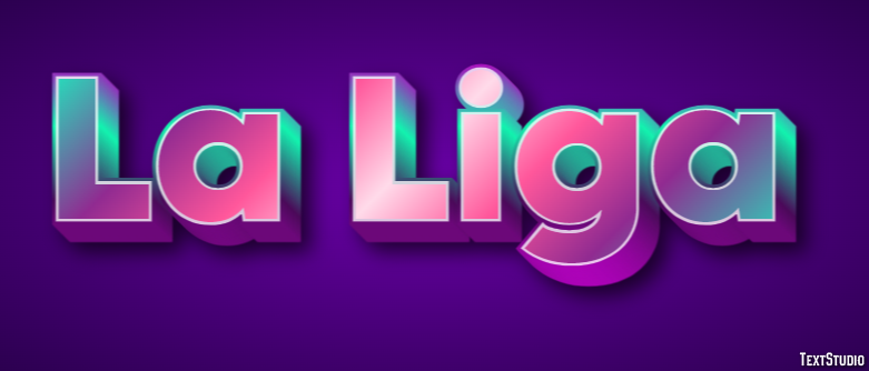 La Liga Efeito de texto