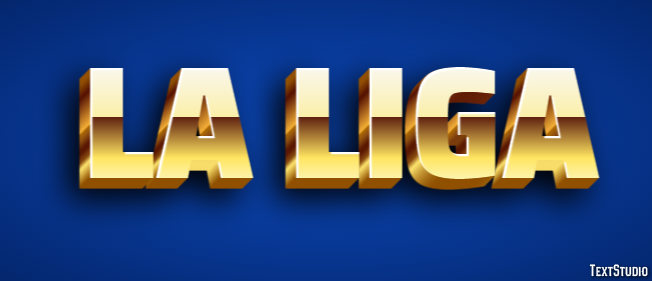 La Liga Efeito de texto