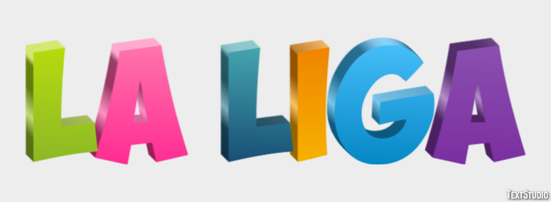 La Liga Efeito de texto