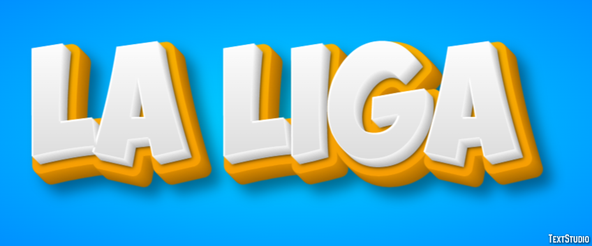La Liga Efeito de texto
