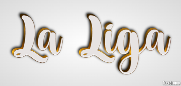 La Liga Efeito de texto