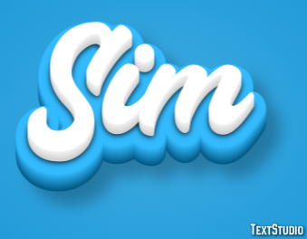 Sim Efeito de texto