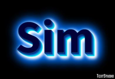 Sim Efeito de texto