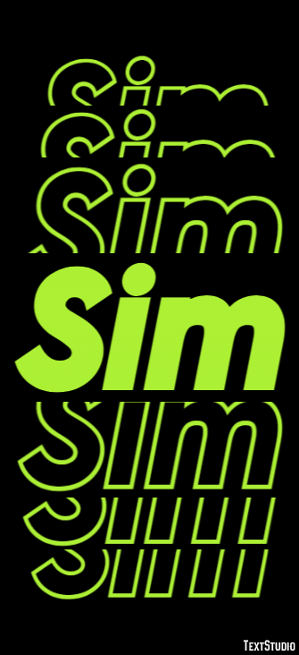 Sim Efeito de texto