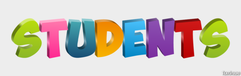 Students Text Effect