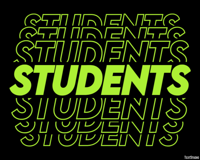 Students Text Effect
