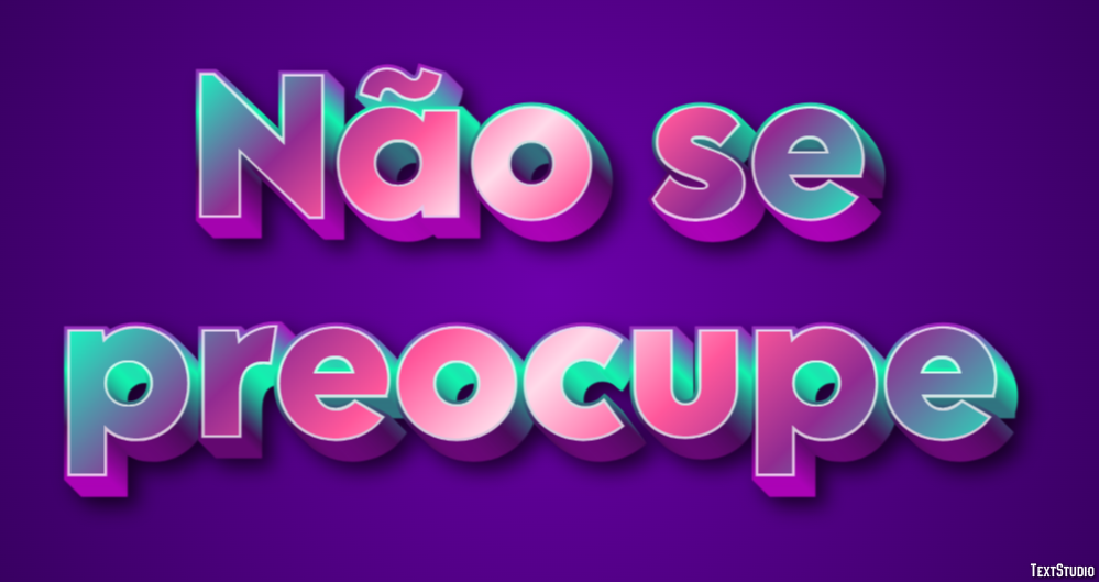 Não se preocupe Efeito de texto