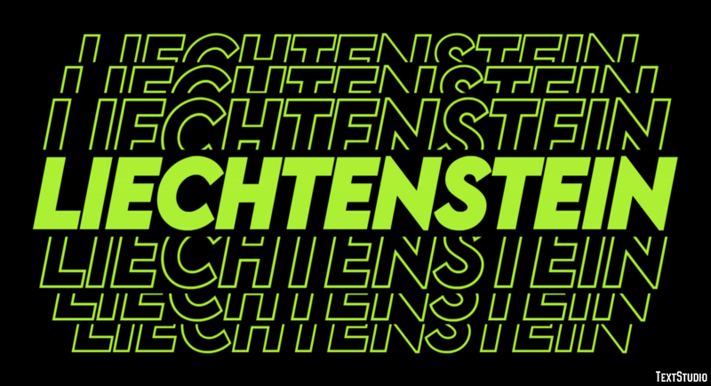 Liechtenstein Text effect