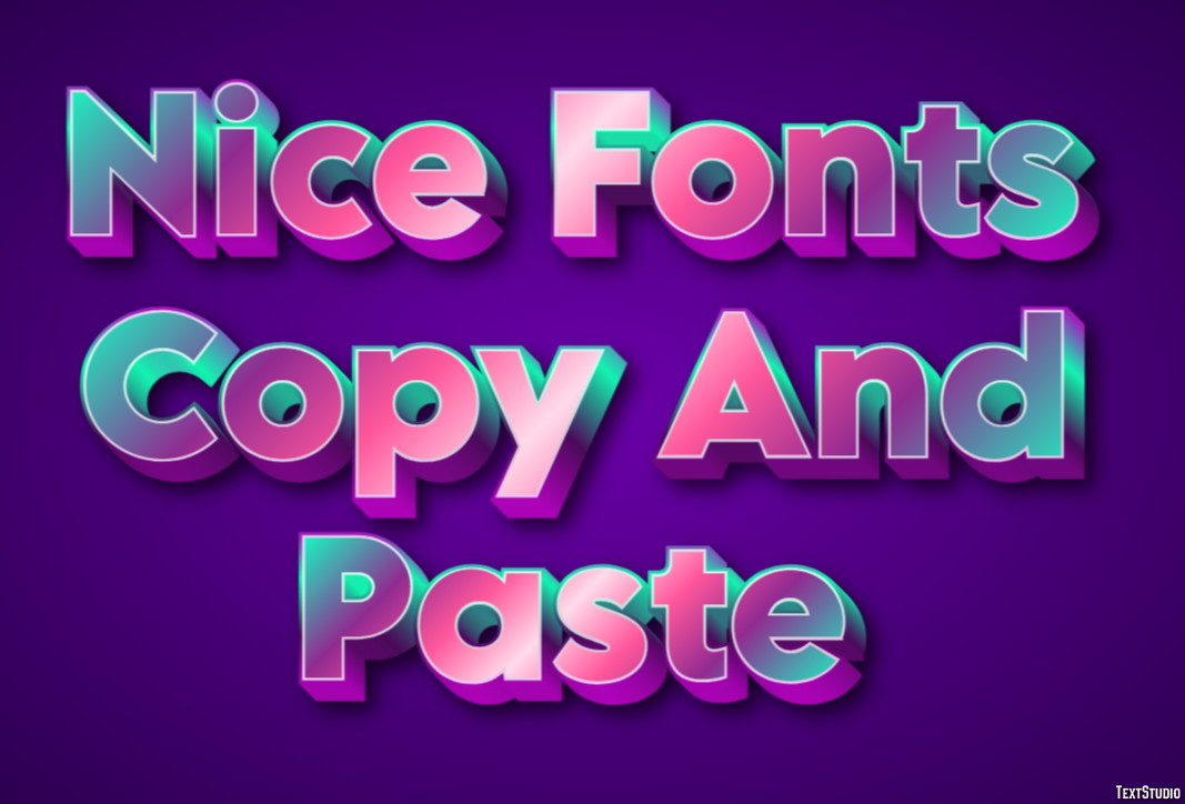 Nice Fonts Copy And Paste Efekt tekstowy