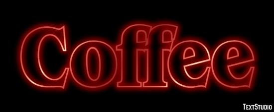 Coffee Efeito de texto