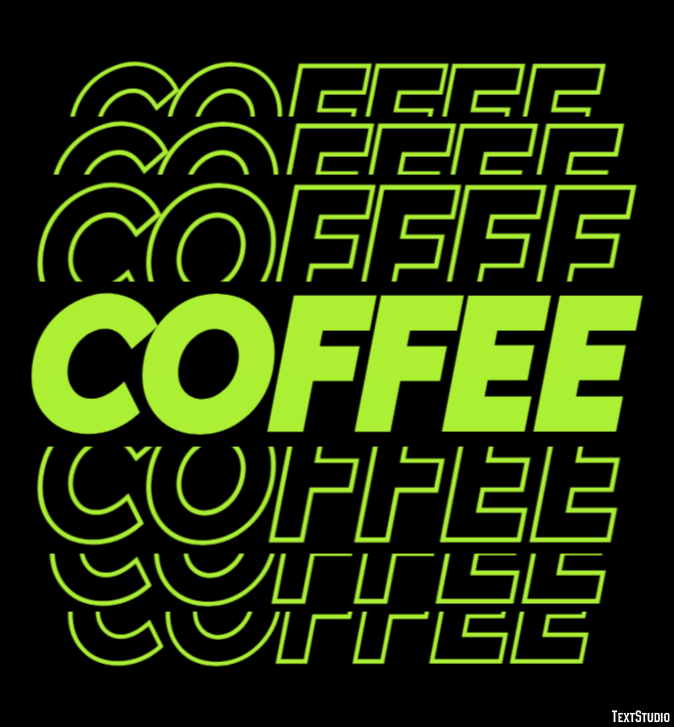 Coffee Efekt tekstowy