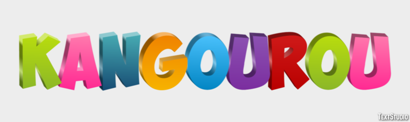 Kangourou Efecto de Texto