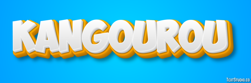 Kangourou Efecto de Texto