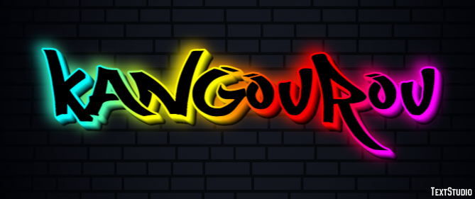 Kangourou Efecto de Texto