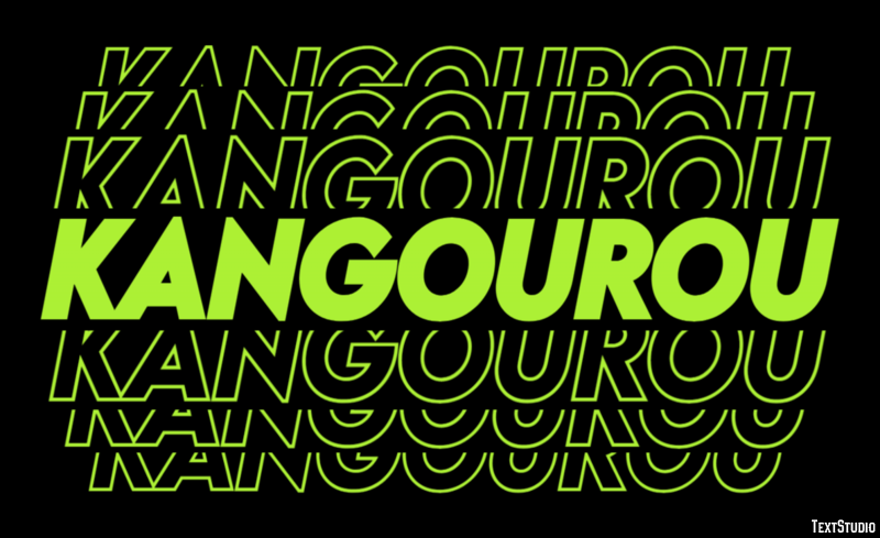 Kangourou Efecto de Texto