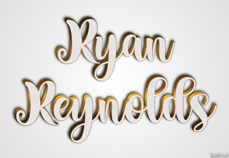 Ryan Reynolds Efeito de texto