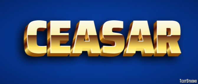 Ceasar Text effect