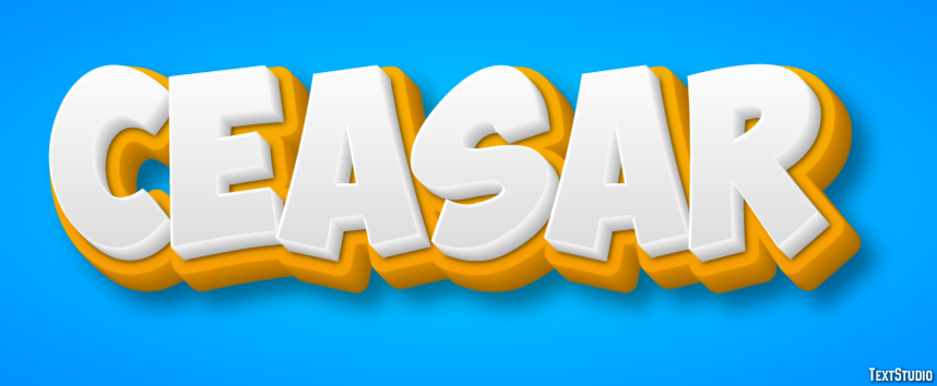 Ceasar Text Effect