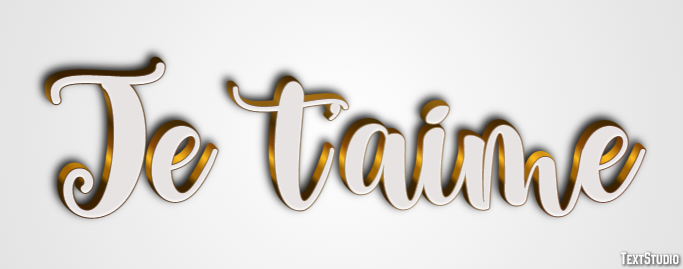 Je t’aime Effet de Texte
