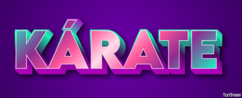 Kárate Effetto testo
