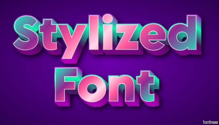 Stylized Font Effetto testo