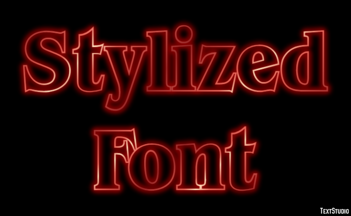 Stylized Font Effetto testo